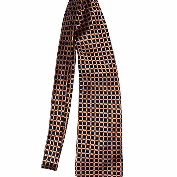 Men's Izod Tie Copper Gold & Navy - Picture 10 of 10